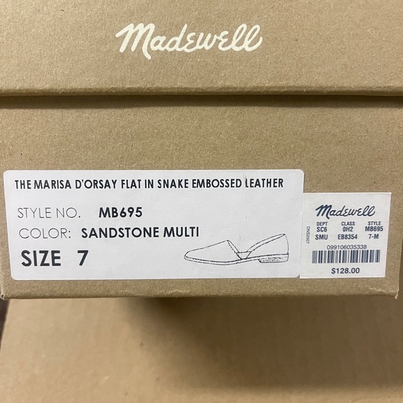Madewell Marisa D’Orsay Flat - Snake - Picture 5 of 5